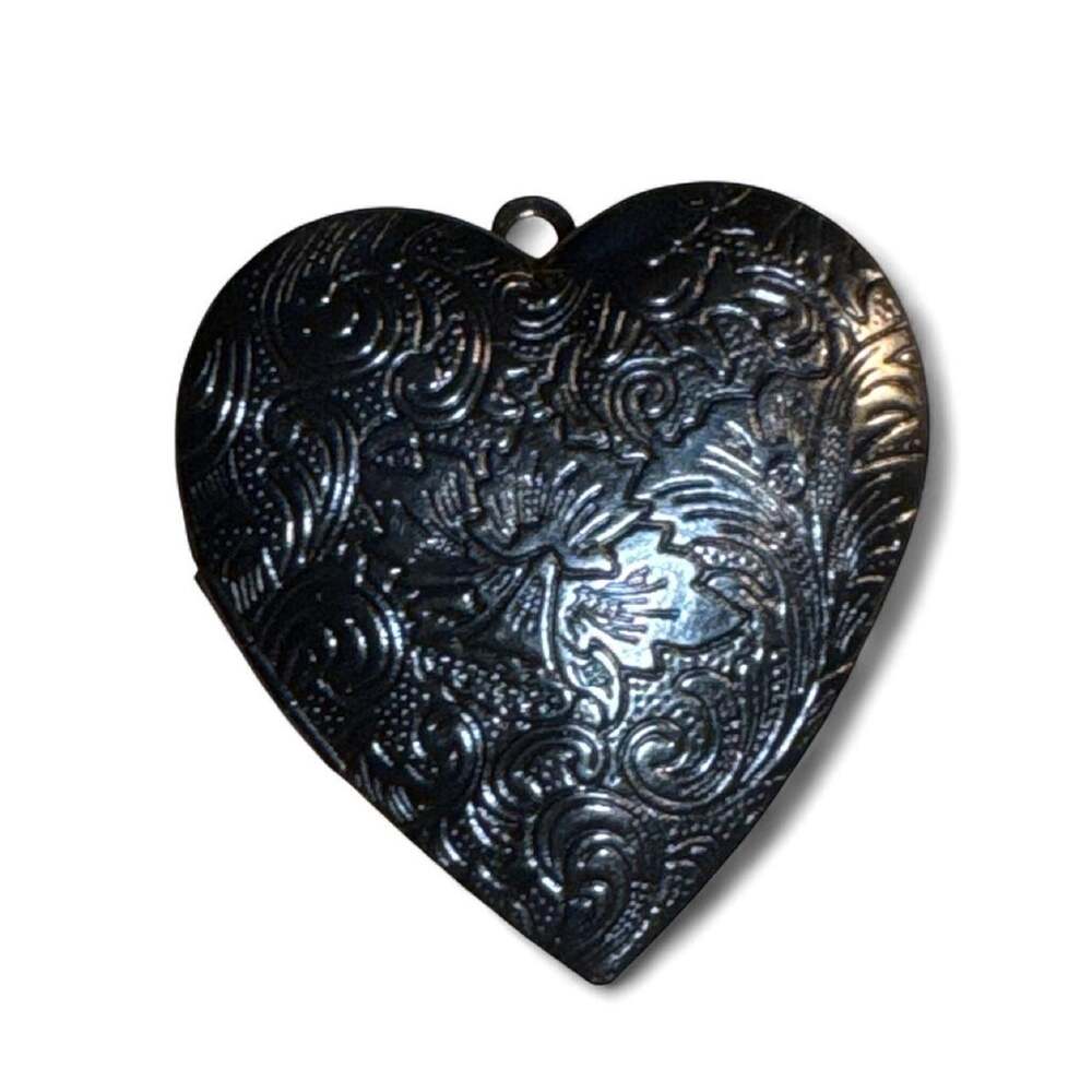 vintage locket dark metallic